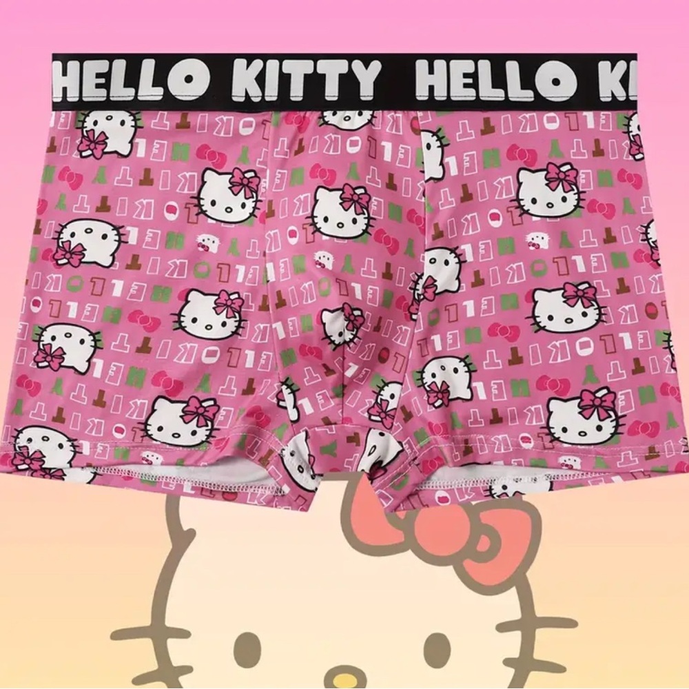 Hello Kitty Pink Patterned Boxer Shorts